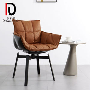 <span class=keywords><strong>Chaise</strong></span> moderne de meubles de maison de haute qualité rembourrée en similicuir avec cadre en acier noir Salle à manger Hôtel Restaurant - Product Image 5