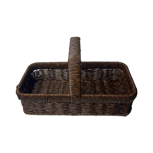 Yiqiang giỏ đựng thực phẩm Dã Ngoại đồ ăn nhẹ trái cây rau hoa cầm tay bằng mây đan bằng tay Giỏ đựng đồ ngăn xếp đồ Quà Tặng - Product Image 1