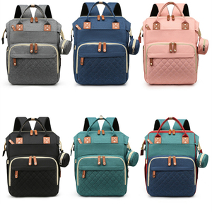 2024 Novo Multifuncional Portátil Dobrável Berço Expansível Bebê Cama Saco De Fralda Mochila Feita de Poliéster Durável - Product Image 2