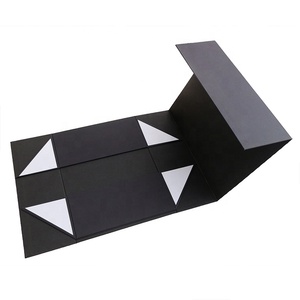 Promozionale Personalizzato Cartone Magnetico di Lusso Nero Foglio di Logo Stampato Pieghevole di Carta Scatole Regalo di Imballaggio per le Scarpe - Product Image 2