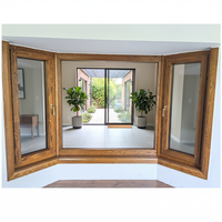 Design moderne Étanchéité à l'air Fenêtre en saillie en aluminium triple verre Low-E pour l'isolation thermique des villas