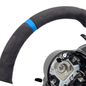 <span class=keywords><strong>Volante</strong></span> Deportivo de Cuero Redondo YZ con Franja Azul Superior, Diseño Único y Popular M Performance para <span class=keywords><strong>BMW</strong></span> F10 F30 - Product Image 3