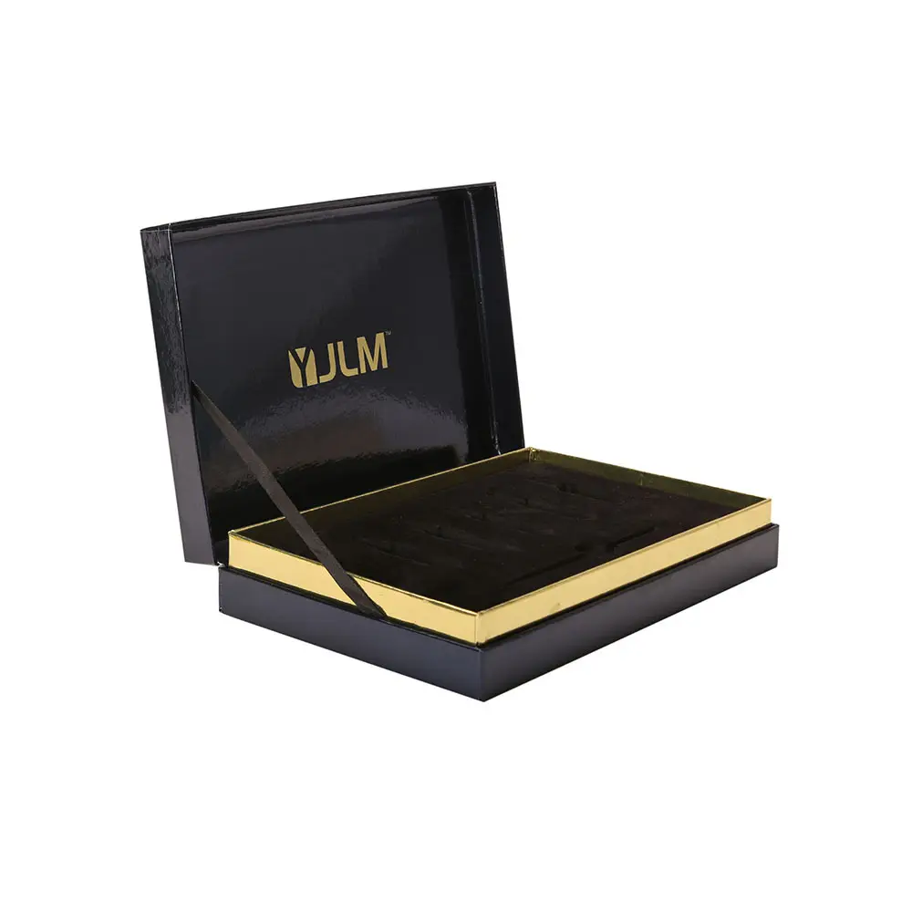 New Design Book Shape Rigid Luxury Paper Packing Box with Hot Stamping Logo