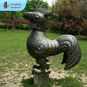 Statua <span class=keywords><strong>di</strong></span> Fenice in Bronzo Semplice e Astratta, Resistente alle Intemperie, Scultura Mitologica in Bronzo, Ottone e Rame - Product Image 3
