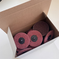 Disque à changement rapide en nylon rouge robuste de 3 po (7,6 cm), qualité moyenne pour le conditionnement et le lissage des surfaces