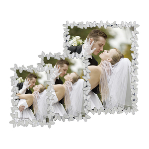 Ornamentado Borboleta Branco Metal Photo <span class=keywords><strong>Frame</strong></span> para Mesa Pendurado Elegante Presente De Casamento Molduras Decorativas - Product Image 2
