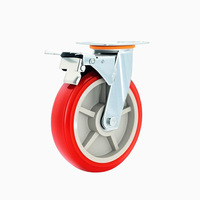 Roues en polyuréthane EFON 456, roulettes robustes, pneus pour machines industrielles, direction pivotante 8 directions, rayonnages, cages de stockage