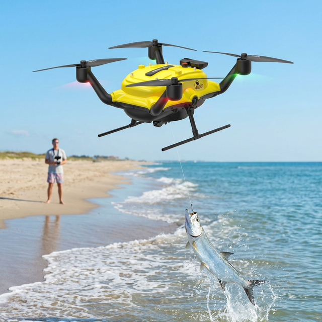 THOR-580 Ultra IP66 Waterproof Fishing Drone with 5kg Payload and 4k HD Camera 52-Min Flight and 3km Transmitter Fishing Drone