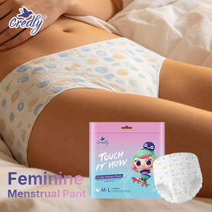 Culottes menstruelles jetables <span class=keywords><strong>ultra</strong></span>-fines pour les règles |   Sous-vêtements hygiéniques anti-fuites pour la nuit, forte absorption, pulpe de cellulose - Product Image 1