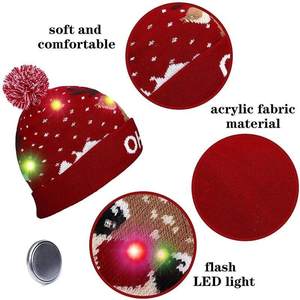 2025 Hot Sale Custom Logo Image Style Winter Snow <b>Christmas</b> Beanie Knit <b>Hats</b> <b>for</b> Travel & Winter Festivities - Product Image 3