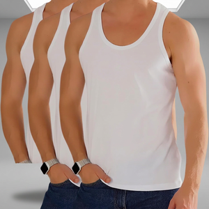 Débardeur de sport en coton 100 % respirant pour homme, tricoté, grande taille, couleur unie, prix abordable, design personnalisé, vente en gros - Product Image 3