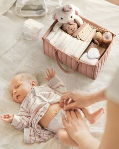 Panier de rangement pour couches de bébé respirant et lavable, organisateur portable pour voiture - Product Image 4