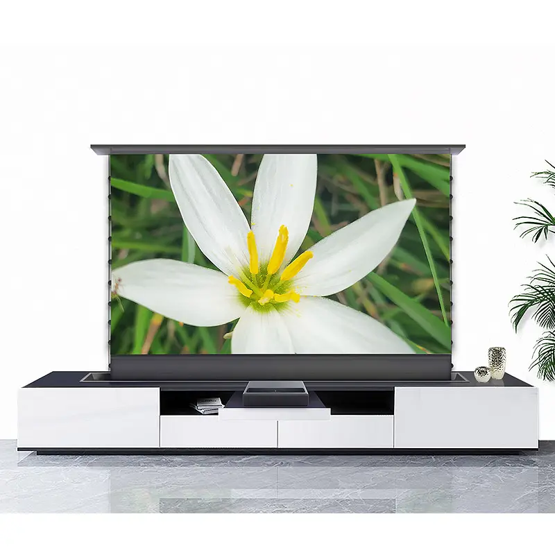 Migo 120inch chống ánh sáng alr sàn pha lê đen tăng màn hình chiếu cơ giới màn hình máy chiếu nâng điện 4k