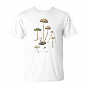 T-shirt vintage à motif champignon, imprimé botanique Agaricus Semiglobatus, taille adulte unisexe - Product Image 2