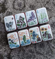 Ensemble de tuiles de mahjong en acrylique peintes à la main, de luxe, pliables et portables, motifs floraux montgolfière, pour les rassemblements sociaux et les loisirs