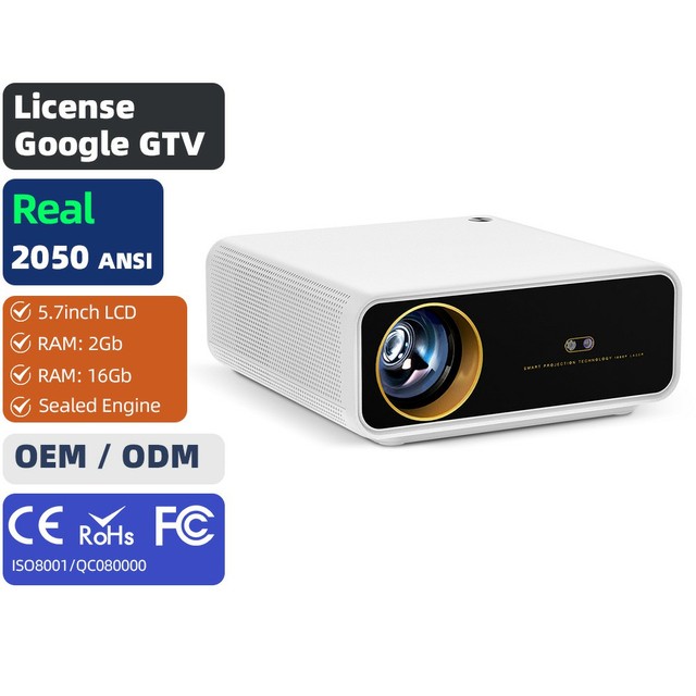 2026 Android Projector Google GTV 1080P 4K LCD Home Theater Cinema Kids Story Netflix Smart TV Auto Keystone 2000-2500 Lumens