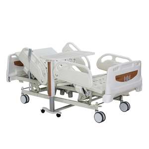 Cama manual médica ajustable de 5 Funciones del hospital con diversas barandillas cama médica del uso paciente - Product Image 5