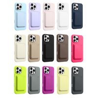 HEYBINGO Étui de téléphone magnétique en silicone avec fonction portefeuille pour iPhone 17/16 Pro Max/15/14/13 Plus, étanche, style INS, pour affaires
