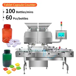 Multi Channel Automatic Electronic Pill Tablet Counting Machinery 2 Nozzle Capsule Counting Machine