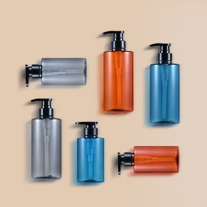 ขวดเจลอาบน้ำพร้อมปั๊มสีดำขนาด10ออนซ์16ออนซ์ถังไหล่แบนสำหรับสัตว์เลี้ยงโลชั่นแชมพูพลาสติก - Product Image 3