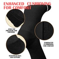 Chaussettes de compression personnalisées à étiquette privée, hauteur genou, 20-30 mmHg, fibre élastique, confortables, pour voyage