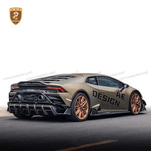 Kit carrosserie en carbone sec style AE pour Lamborghini Huracan EVO LP610 : Lame avant, jupes latérales, diffuseur arrière, coins de pare-chocs - Product Image 6