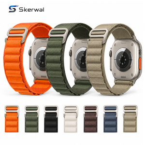 Bracelet en nylon tressé robuste pour <span class=keywords><strong>Apple</strong></span> <span class=keywords><strong>Watch</strong></span> Ultra 2 Series 10 9 8 7 6 SE, bracelet de remplacement respirant 49 mm 45 mm 44 mm - Product Image 1
