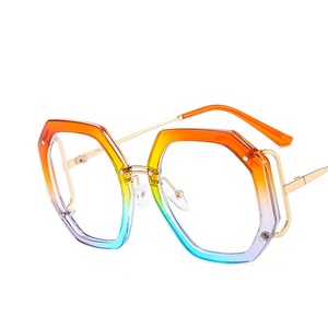 La migliore vendita di Design poligonale Anti luce blu occhiali alla moda montature per occhiali con motivo solido - Product Image 6