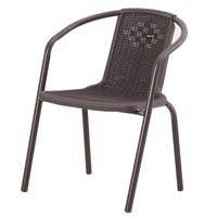 Ensemble table et chaises multifonctionnel en acier et rotin, style moderne, pour balcon extérieur, résistant à l'eau, adapté aux personnes âgées, en plastique