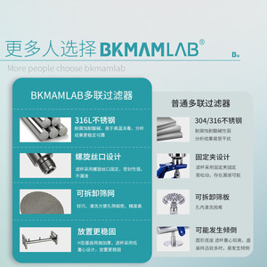 Dispositivo de Filtración al Vacío para Laboratorio Bkmamlab, Multifiltro, Acero Inoxidable 316L, con Diseño de Rosca, para Uso en Laboratorio - Product Image 1