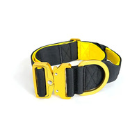 Collar de Perro Personalizado con Logotipo, de Cuero Sólido y Duradero, con Cuello Ancho Ajustable, Hebilla Táctica de Aleación de Liberación Rápida, con Cintas