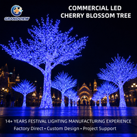 Kommerzieller Künstlicher Kirschblütenbaum für Außenbereiche mit LED-Beleuchtung IP65 Realistischer Sakura-Baum für Themenparks, Gärten und Landschaftsgestaltung
