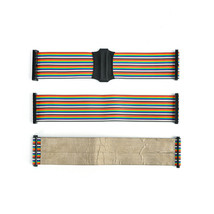 Kabel Rakitan IDC ke IDC 40Pin Berpelindung PVC Elektronik 2.54mm, Kabel Datar Pelangi - Product Image 3