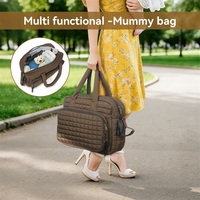 Sac fourre-tout matelassé personnalisé en tissu à mémoire de forme pour maman, léger, tendance, sac à langer rembourré, sac à bandoulière, pochette de voyage pour usage quotidien