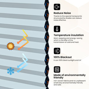 Автоматические рулонные шторы Tuya OEM с электроприводом, без сверления, для дневного и ночного использования, с затемнением, моторизованные, сотовые, типа «штора-соты» - Product Image 6
