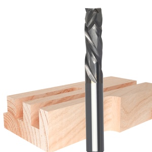 Fresas de extremo CNC, herramientas de fresado de carburo espiral de compresión, brocas de enrutador Endmill de carburo sólido de 3 flautas, vástago 3/<span class=keywords><strong>8</strong></span> - Product Image 1