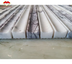 Lucidante mosaico levigato curva scanalata moderna decorazione bagno a coste mosaici in marmo scanalato 3D arco lungo striscia mosaico - Product Image 6