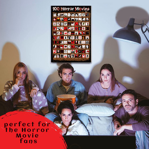 Pósteres de películas de terror, arte de pared, pinturas decorativas y carteles de películas raspables, títulos 100 para parejas, <span class=keywords><strong>agente</strong></span> proveedor 1688 - Product Image 2