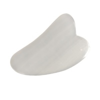 Rouleau facial DIY en jade pour salon de beauté, système de glissement corporel, planche Gua Sha triangulaire en jade blanc