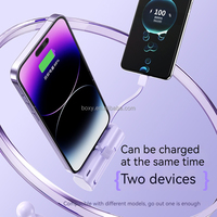 Mini Power Bank de 5000mAh, Portátil, con Cable Integrado, Cargador, Batería Externa, Enchufe Integrado, Carga Rápida, Deslumbrante