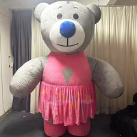 Mascotte géante gonflable colorée en forme d'ours, adorable et réaliste, en peluche, pour les fêtes du Nouvel An et les promotions