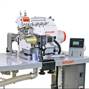 Discount High Efficient Siruba ASK-ACS100 Automatic Ribbed Collar Attaching Machine Industrial Sewing machine with best services