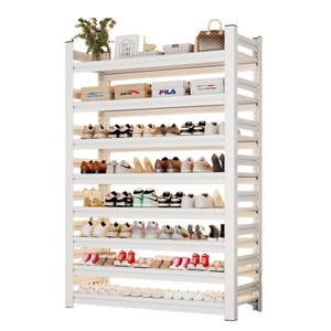 Zapatero de Acero para el Hogar, Estante de Almacenamiento de Múltiples Niveles, Mueble Sencillo para Zapatos en la Entrada o Detrás de la Puerta, Capacidad para 10-20 Pares - Product Image 5