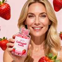 Complément alimentaire multivitaminé végétalien halal au collagène et à la biotine pour les cheveux, la peau et les ongles, sous forme de bonbons gélifiés, marque privée OEM, non destiné aux nouveau-nés, 90 unités
