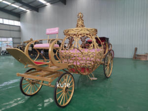 2026 Chariot de luxe électrique de style citrouille, Chariot royal tiré par des chevaux, Chariot de mariage tiré par des chevaux à vendre - Product Image 1
