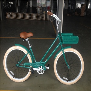 Bicicleta Urbana Vintage Retro Unisex <span class=keywords><strong>de</strong></span> 26 Pulgadas con Freno <span class=keywords><strong>de</strong></span> Montaña y una Sola Velocidad para Adultos, Estilo Cruiser, <span class=keywords><strong>de</strong></span> <span class=keywords><strong>la</strong></span> Escuela <span class=keywords><strong>de</strong></span> Derecho <span class=keywords><strong>de</strong></span> Charleston - Product Image 1