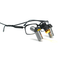 Clip-On 15w LED Surgical Headlight with 6.5x Loupe Magnifying Glasses Rechargeable Headband Light for ENT Dental Veterinary