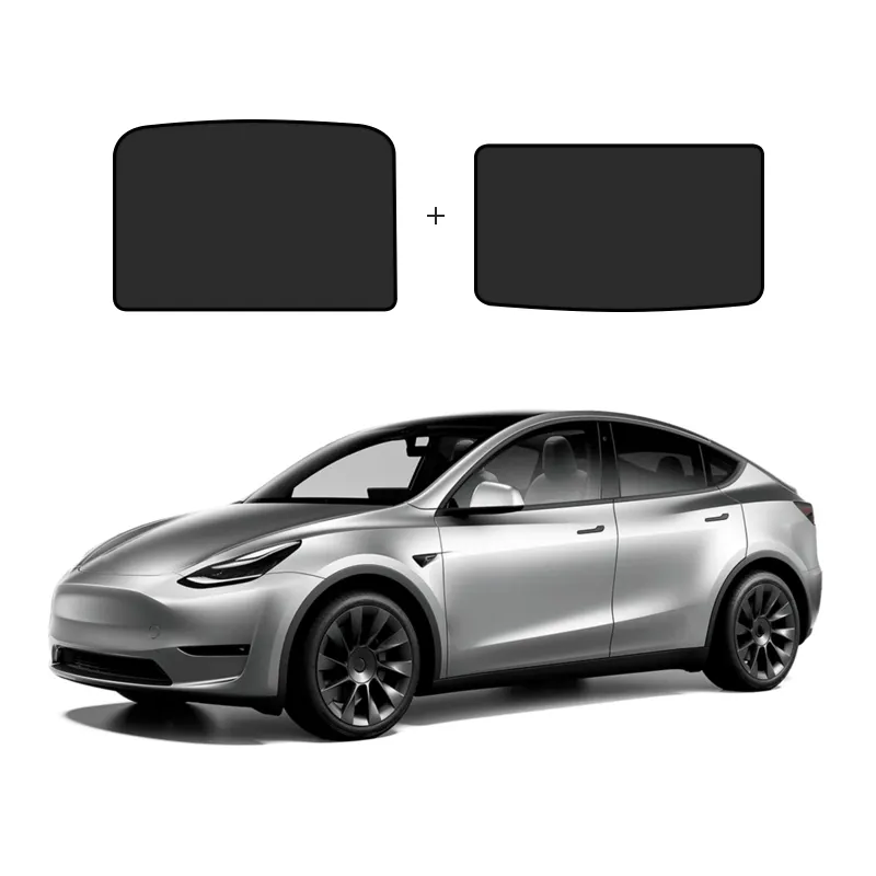 TeslaモデルSX Y用AnjunyCarサイドウィンドウサンブラインドシェーディングカーテンフロントリアフロントガラス