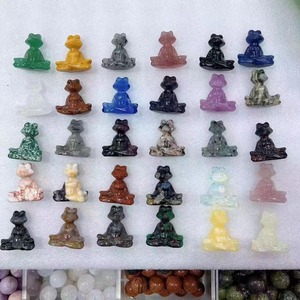 1.5inch Natural Healing Stones Carving Crafts Gemstones Gifts <b>Crystal</b> <b>Animals</b> Carvings <b>Crystal</b> Yoga Frogs - Product Image 5