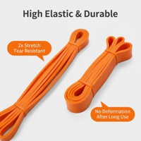 Juego de 5 Bandas de Resistencia Ligeras de Tela de Poliéster, Bandas Multifuncionales para Ejercicio y Fisioterapia para Entrenamiento Muscular de Piernas
